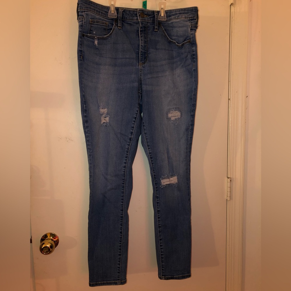 Distressed jeans